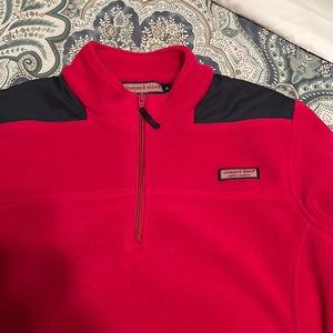 Vineyard Vines Raspberry Pink Fleece Shep Shirt